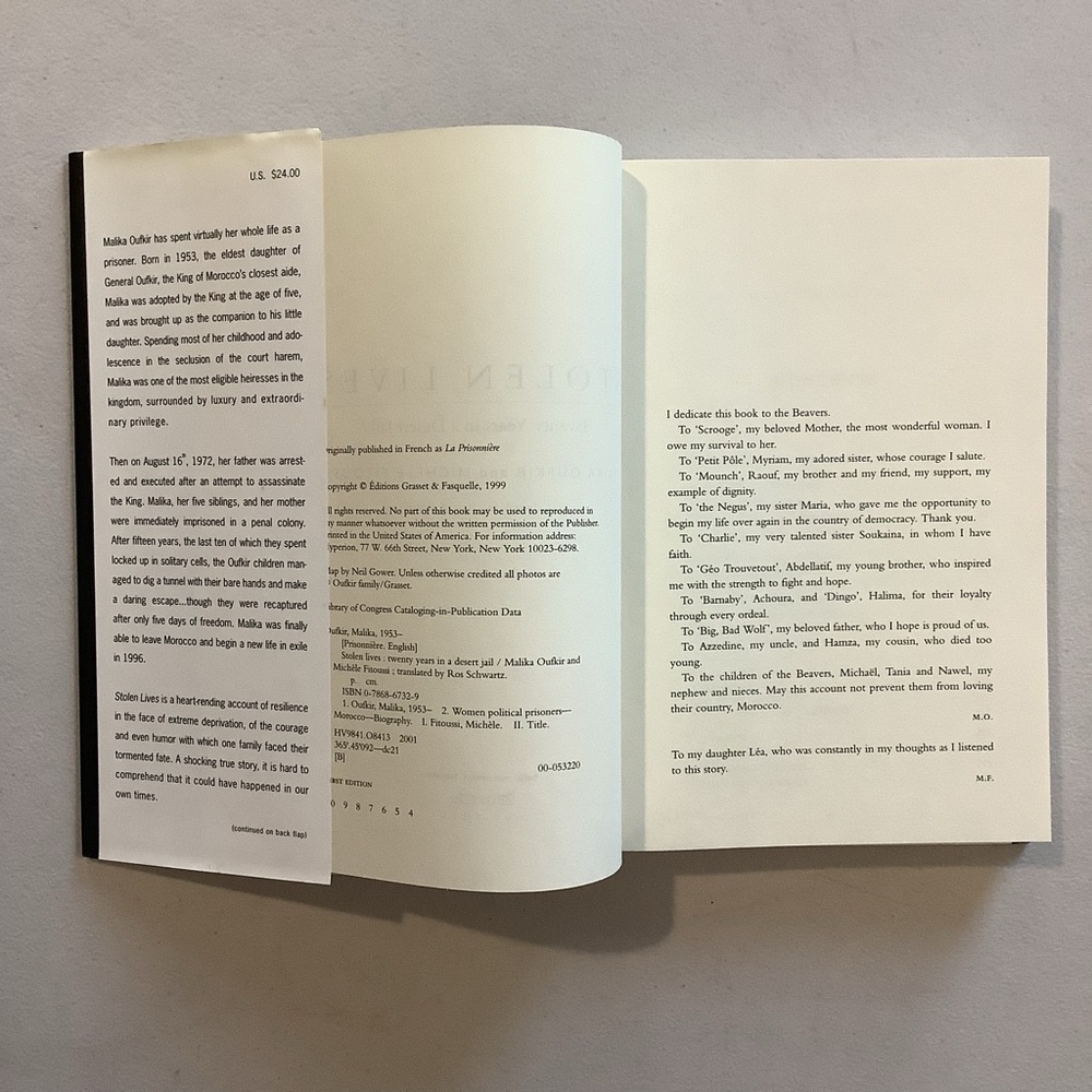 Stolen Lives by Malika Oufkir and Michèle Fitoussi Hardcover Book - Picture 4 of 6